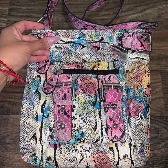 Colorful snakeprint fashion crossbody  - Picture 5 of 6